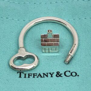 Tiffany & Co 925 Sterling Silver Key Ring House Home Key Chain Vintage